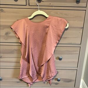 Express Dusty Rose Draped Blouse